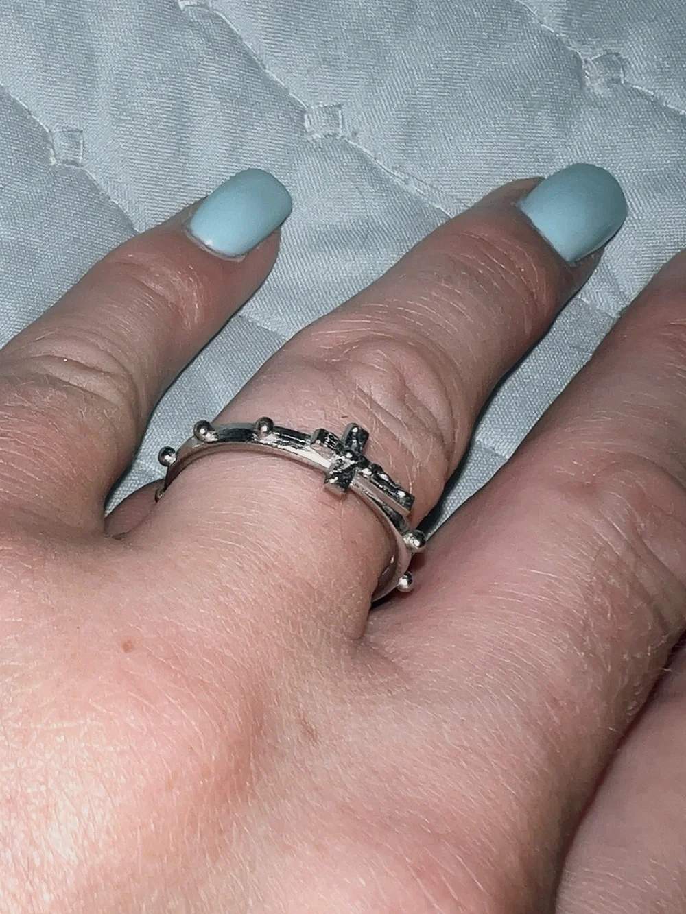 Holy rosary ring size 8